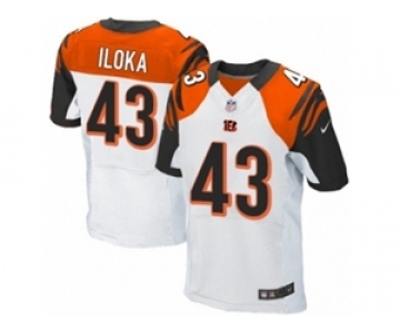 Men's Nike Cincinnati Bengals #43 George Iloka Elite White NFL Jersey