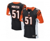 Men's Nike Cincinnati Bengals #51 Kevin Minter Elite Black Team Color NFL Jersey