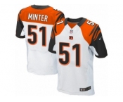 Men's Nike Cincinnati Bengals #51 Kevin Minter Elite White NFL Jersey