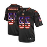 Men's Nike Cincinnati Bengals #55 Vontaze Burfict Elite Black USA Flag Fashion NFL Jersey