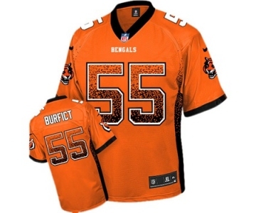 Men's Nike Cincinnati Bengals #55 Vontaze Burfict Elite Orange Drift Fashion NFL Jersey