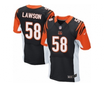 Men's Nike Cincinnati Bengals #58 Carl Lawson Elite Black Team Color NFL Jersey