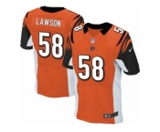 Men's Nike Cincinnati Bengals #58 Carl Lawson Elite Orange Alternate NFL Jersey