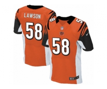 Men's Nike Cincinnati Bengals #58 Carl Lawson Elite Orange Alternate NFL Jersey