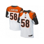 Men's Nike Cincinnati Bengals #58 Carl Lawson Elite White NFL Jersey