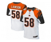 Men's Nike Cincinnati Bengals #58 Carl Lawson Elite White NFL Jersey