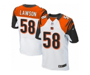 Men's Nike Cincinnati Bengals #58 Carl Lawson Elite White NFL Jersey