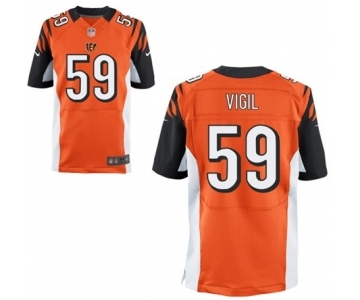 Men's Nike Cincinnati Bengals #59 Nick Vigil Elite Orange Alternate NFL Jersey