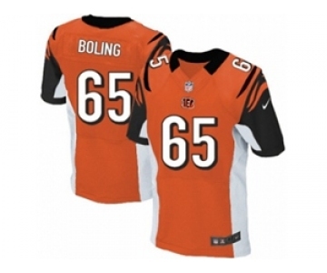 Men's Nike Cincinnati Bengals #65 Clint Boling Elite Orange Alternate NFL Jersey