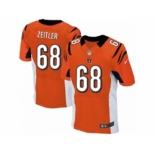 Men's Nike Cincinnati Bengals #68 Kevin Zeitler Elite Orange Alternate NFL Jersey