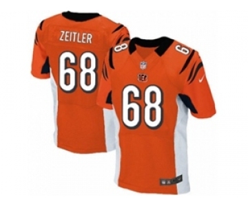 Men's Nike Cincinnati Bengals #68 Kevin Zeitler Elite Orange Alternate NFL Jersey