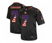 Men's Nike Cincinnati Bengals #7 Boomer Esiason Elite Black USA Flag Fashion NFL Jersey