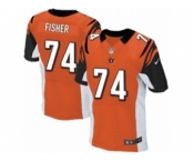 Men's Nike Cincinnati Bengals #74 Jake Fisher Elite Orange Alternate NFL Jersey