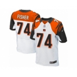 Men's Nike Cincinnati Bengals #74 Jake Fisher Elite White NFL Jersey