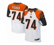 Men's Nike Cincinnati Bengals #74 Jake Fisher Elite White NFL Jersey