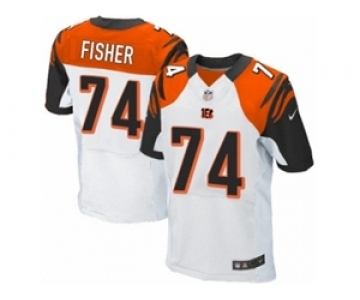 Men's Nike Cincinnati Bengals #74 Jake Fisher Elite White NFL Jersey