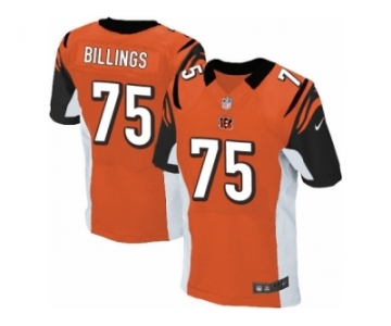 Men's Nike Cincinnati Bengals #75 Andrew Billings Elite Orange Alternate NFL Jersey