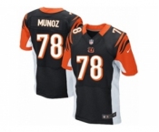 Men's Nike Cincinnati Bengals #78 Anthony Munoz Elite Black Team Color NFL Jersey