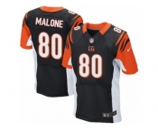 Men's Nike Cincinnati Bengals #80 Josh Malone Elite Black Team Color NFL Jersey