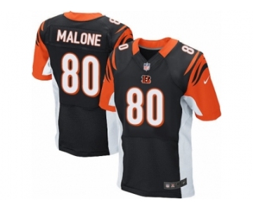 Men's Nike Cincinnati Bengals #80 Josh Malone Elite Black Team Color NFL Jersey