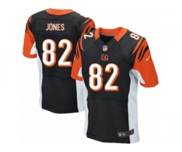 Men's Nike Cincinnati Bengals #82 Marvin Jones Elite Black Team Color NFL Jersey