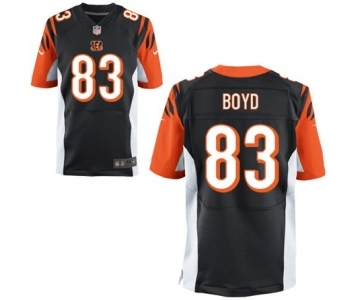 Men's Nike Cincinnati Bengals #83 Tyler Boyd Elite Black Team Color NFL Jersey