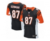 Men's Nike Cincinnati Bengals #87 C.J. Uzomah Elite Black Team Color NFL Jersey