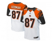 Men's Nike Cincinnati Bengals #87 C.J. Uzomah Elite White NFL Jersey