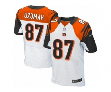 Men's Nike Cincinnati Bengals #87 C.J. Uzomah Elite White NFL Jersey