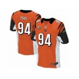 Men's Nike Cincinnati Bengals #94 Domata Peko Elite Orange Alternate C Patch NFL Jersey