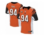 Men's Nike Cincinnati Bengals #94 Domata Peko Elite Orange Alternate C Patch NFL Jersey