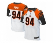 Men's Nike Cincinnati Bengals #94 Domata Peko Elite White C Patch NFL Jersey