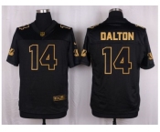 Nike Cincinnati Bengals #14 Andy Dalton Black Pro Line Gold Collection Jersey[Elite]