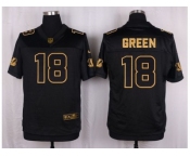 Nike Cincinnati Bengals #18 A.J. Green Black Pro Line Gold Collection Jersey[Elite]