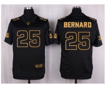 Nike Cincinnati Bengals #25 Giovani Bernard Black Pro Line Gold Collection Jersey[Elite]