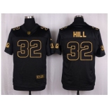 Nike Cincinnati Bengals #32 Jeremy Hill Black Pro Line Gold Collection Jersey[Elite]