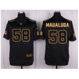 Nike Cincinnati Bengals #58 Rey Maualuga Black Pro Line Gold Collection Jersey[Elite]