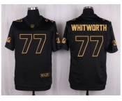 Nike Cincinnati Bengals #77 Andrew Whitworth Black Pro Line Gold Collection Jersey[Elite]