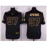 Nike Cincinnati Bengals #97 Geno Atkins Black Pro Line Gold Collection Jersey[Elite]