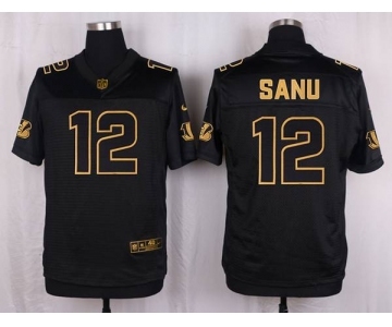 nike nfl jerseys cincinnati bengals #12 sanu black gold collection[Elite]