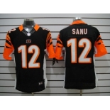 nike nfl jerseys cincinnati bengals #12 sanu black[Elite]