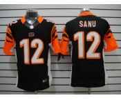 nike nfl jerseys cincinnati bengals #12 sanu black[Elite]