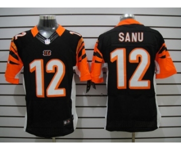 nike nfl jerseys cincinnati bengals #12 sanu black[Elite]