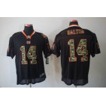 nike nfl jerseys cincinnati bengals #14 dalton black[camo fashion Elite]