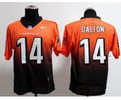 nike nfl jerseys cincinnati bengals #14 dalton orange-black[Elite drift fashion][second version]