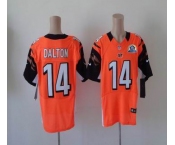 nike nfl jerseys cincinnati bengals #14 dalton orange[Elite 50th Patch]