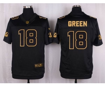 nike nfl jerseys cincinnati bengals #18 green black gold collection[Elite]