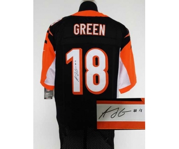 nike nfl jerseys cincinnati bengals #18 green black[Elite signature]