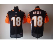 nike nfl jerseys cincinnati bengals #18 green black[elite]