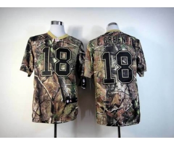 nike nfl jerseys cincinnati bengals #18 green camo[Elite]